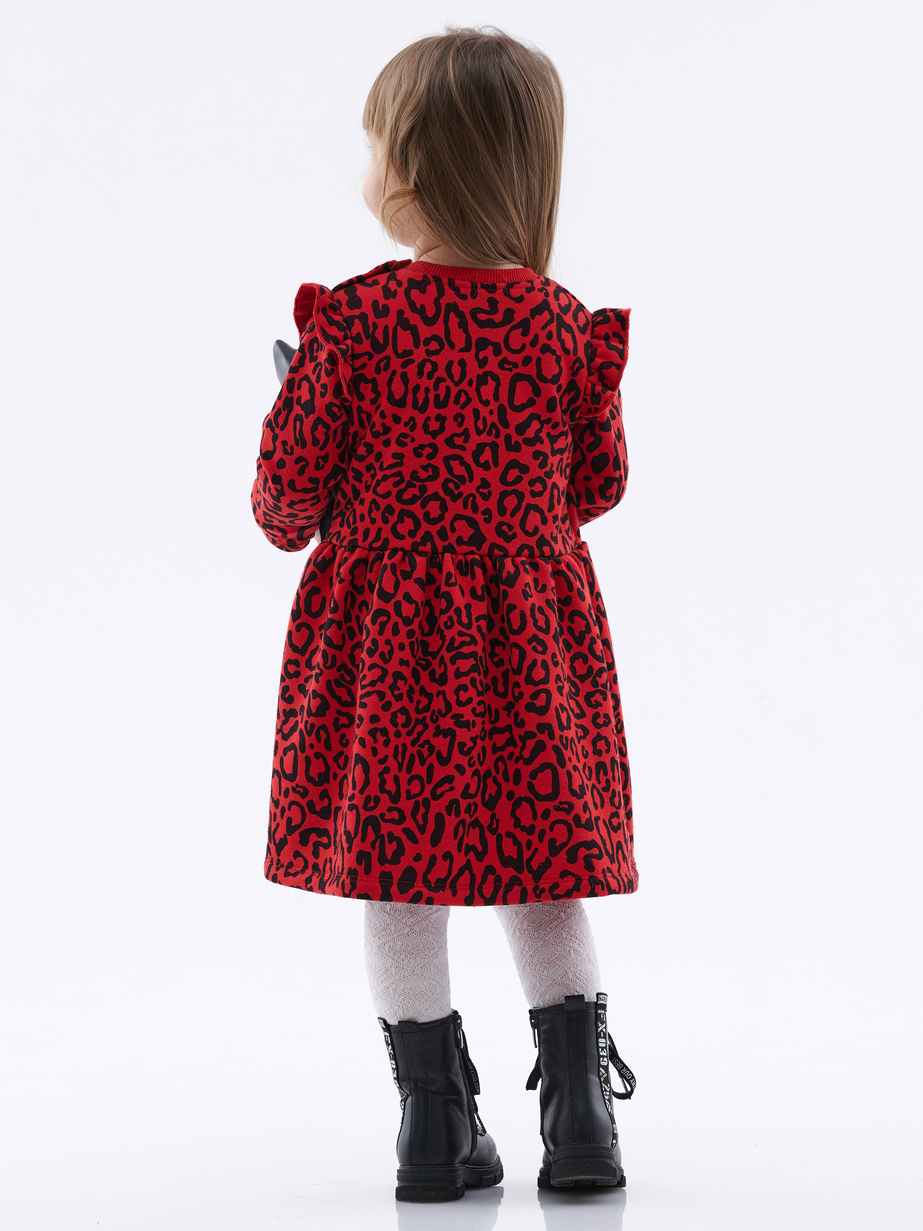 Платье КрутышОк Т-007 красный леопард - фото 6