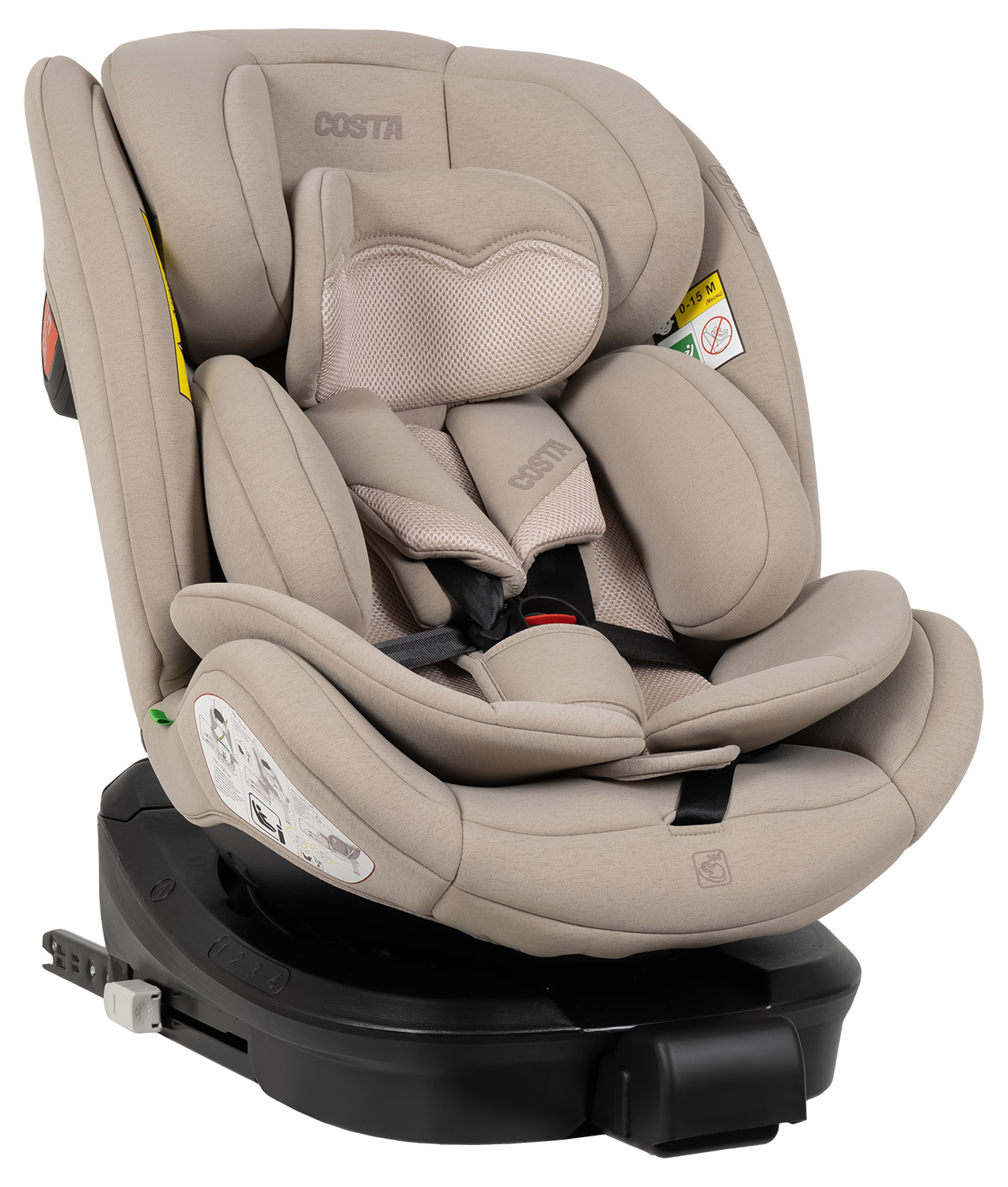 Автокресло Costa YB108А Isofix 0+/1/2/3 (0-36 кг) бежевый - фото 2