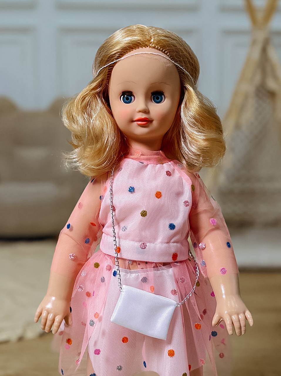 Кукла большая (ростовая) СТРАНА КУКОЛ говорящая, шагающая за руку высота 60 см 20-11.3 - фото 22