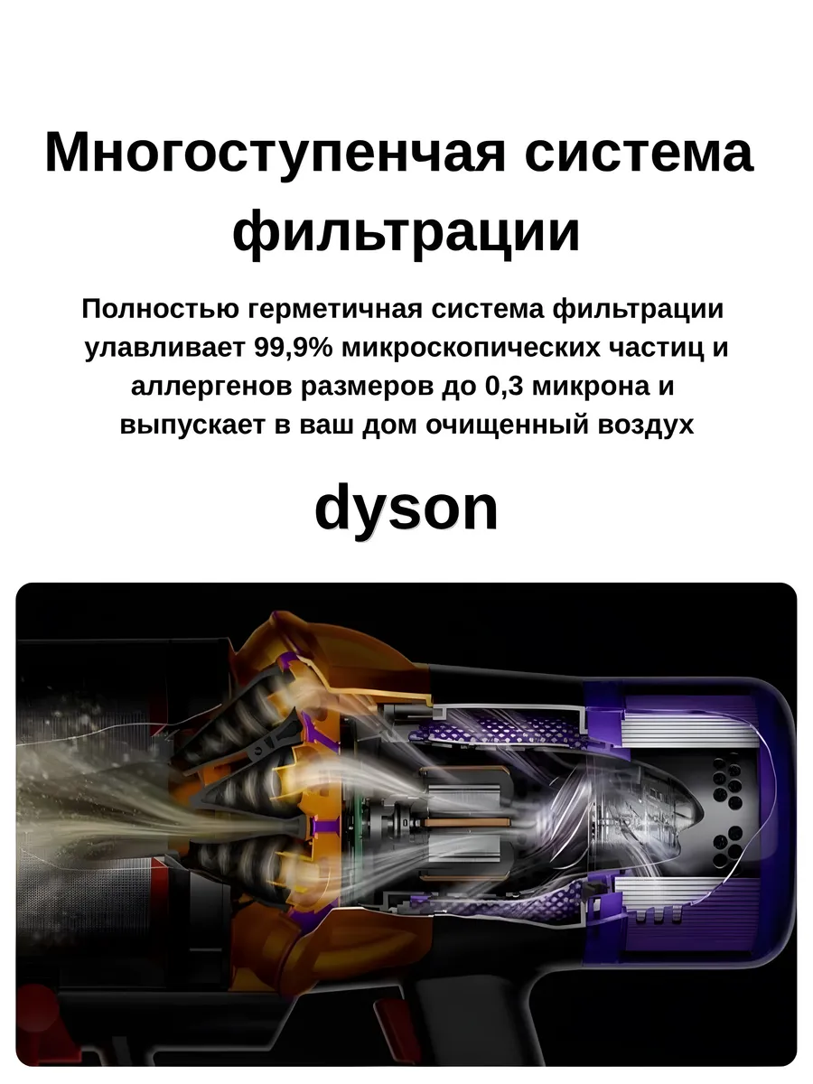 Беспроводной моющий пылесос Dyson v15s CASTLELADY Detect Submarine вертикальный - фото 15