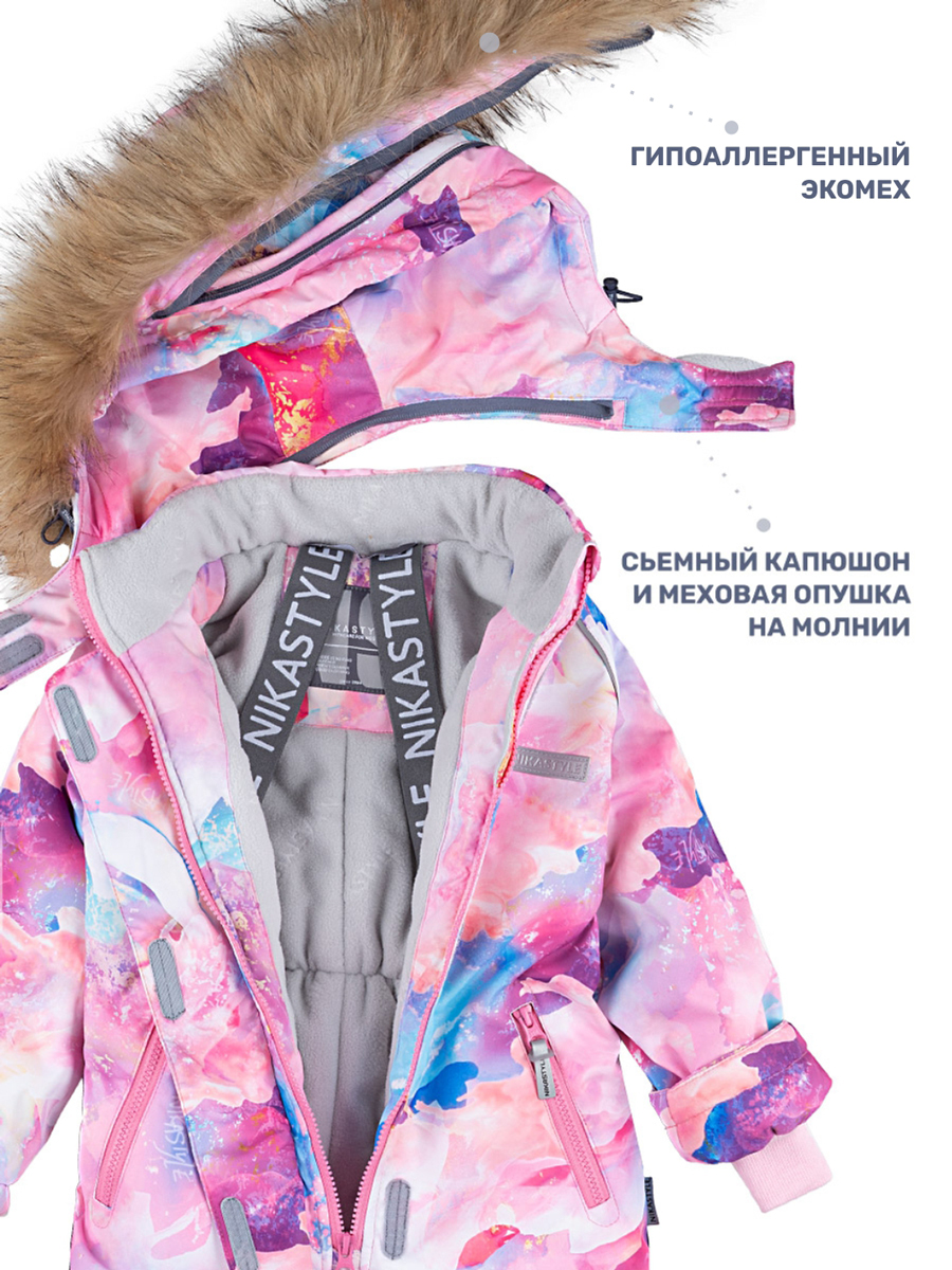 Комбинезон NIKASTYLE 8з0824 розовый/серый - фото 9