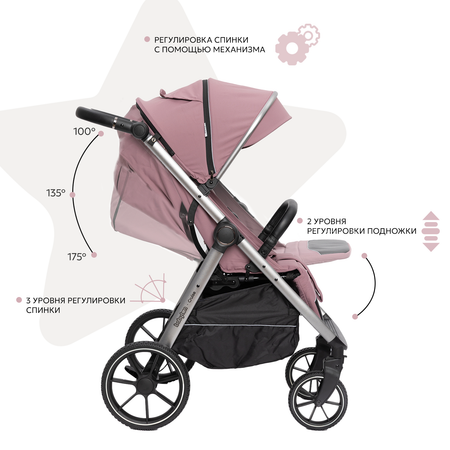 Коляска прогулочная Babyton Cruise Purple розовый