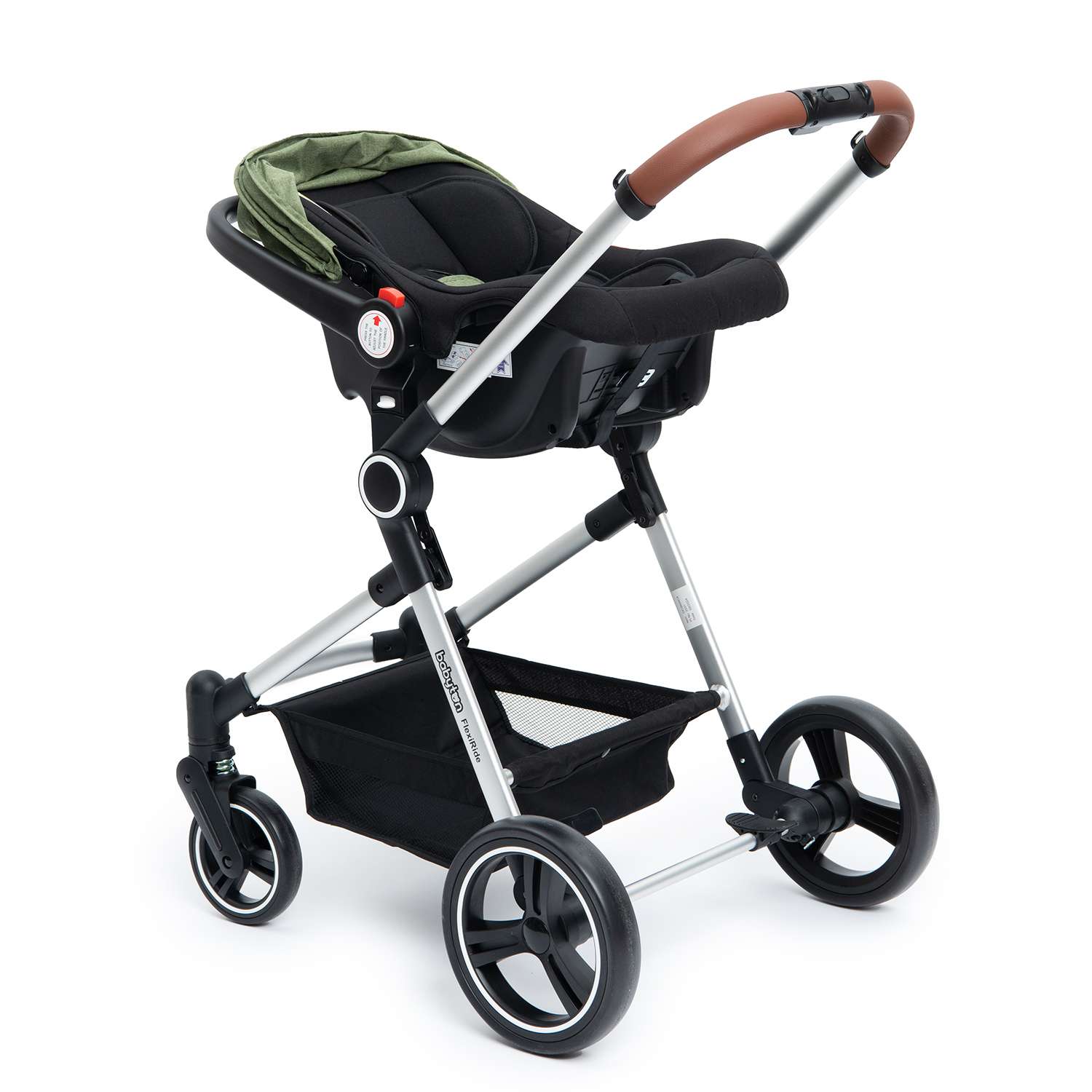 Коляска 3в1 Babyton Flexi Ride Black-Green - фото 32