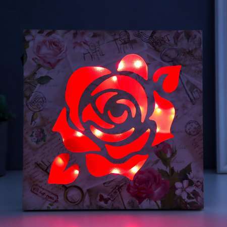 Ночник настенный RISALUX «Роза» LED 3хАА 3х30х30 см