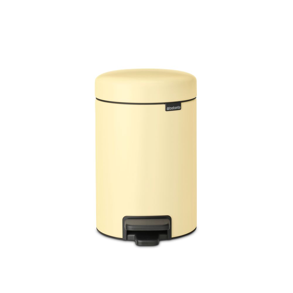 Бак мусорный Brabantia NewIcon с педалью ванильно-желтый 3л 233760 - фото 1