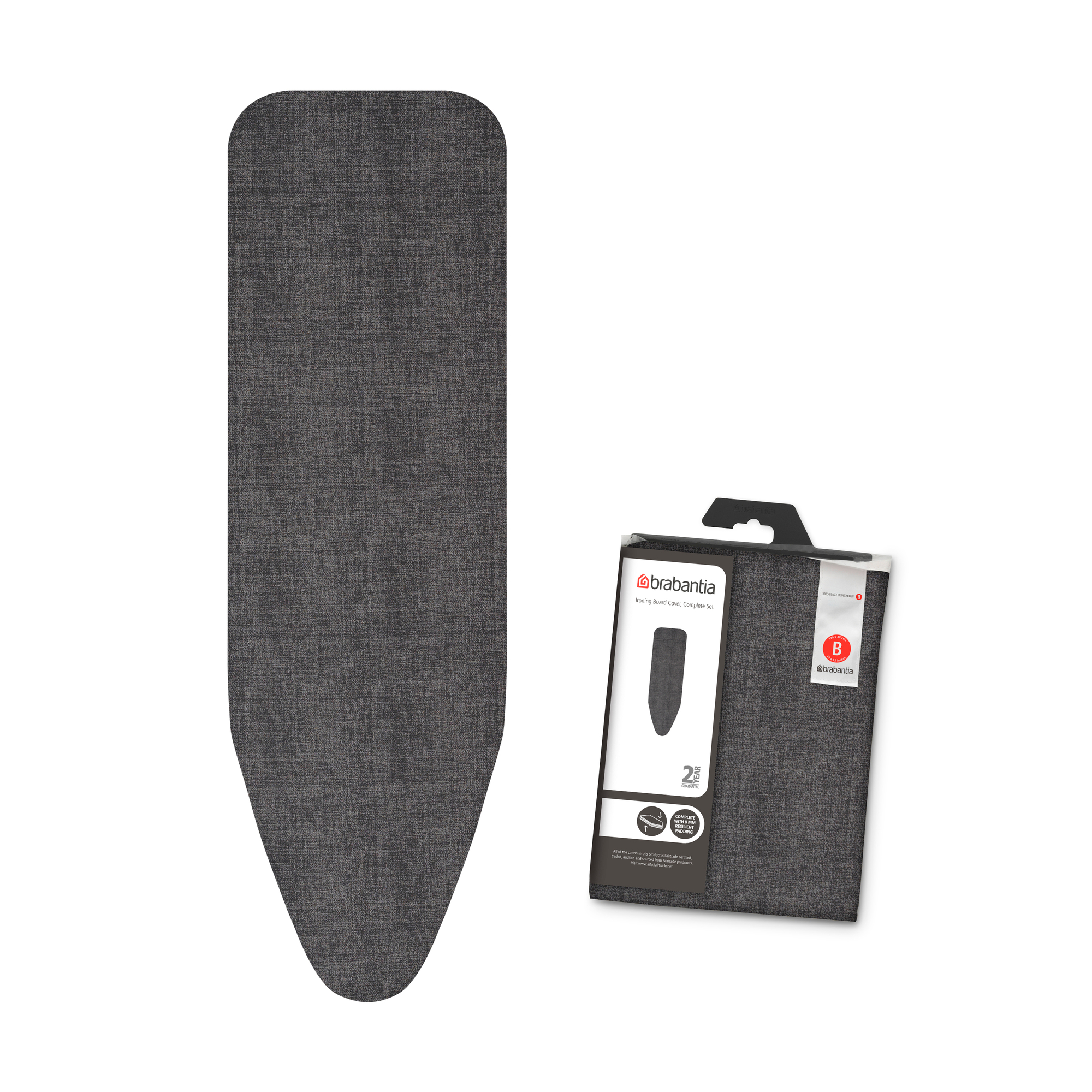 Чехол для гладильной доски Brabantia Черный деним 124х38см (2мм) 132186 - фото 1
