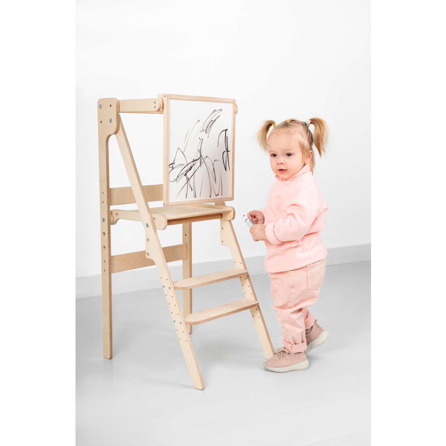 Стульчик для кормления Babyton Башня помощника белый - фото 10