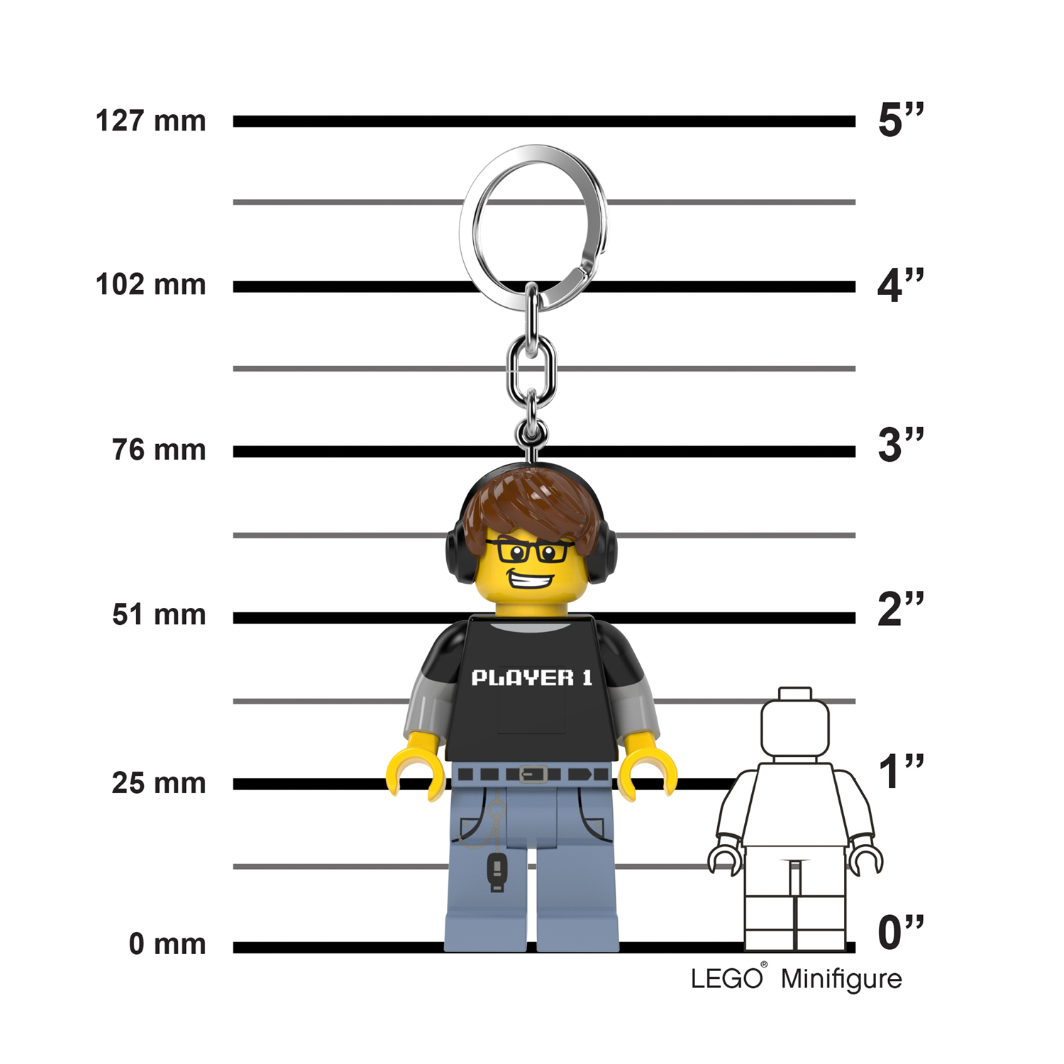 Брелок LEGO Minifigures - Игрок 1 шт. - фото 5
