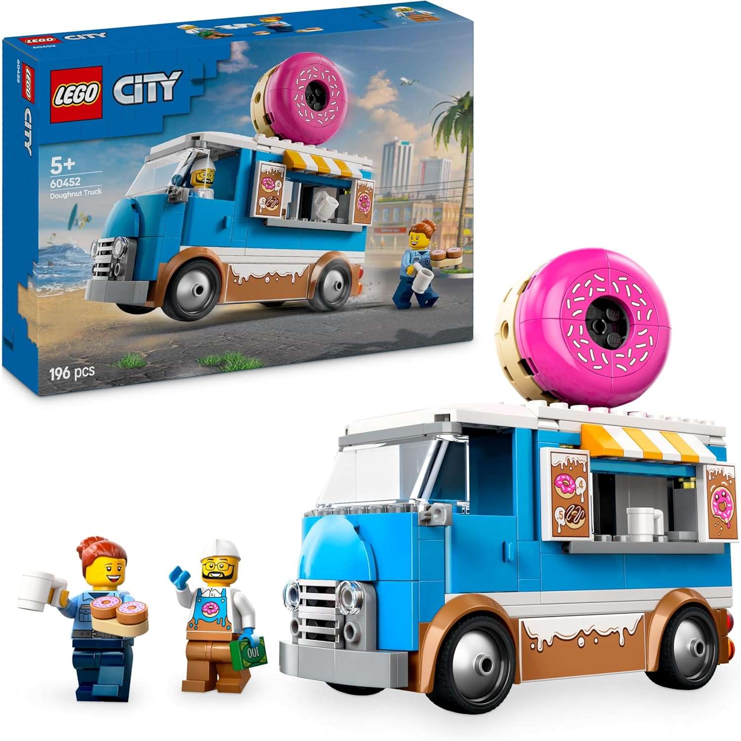 Конструктор LEGO City Грузовик для пончиков блочный - фото 1