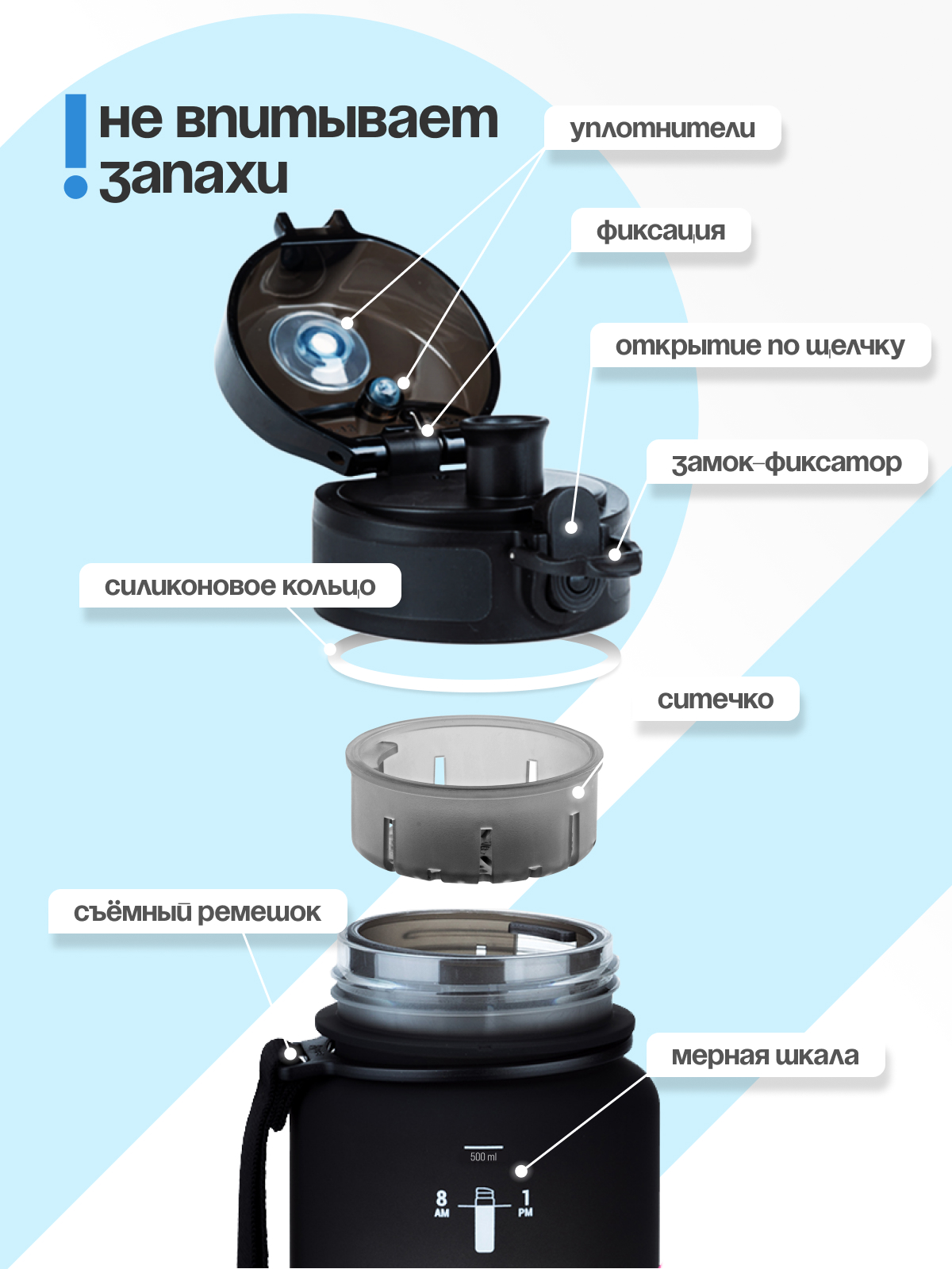 Бутылка UZSPACE 500 мл - фото 3