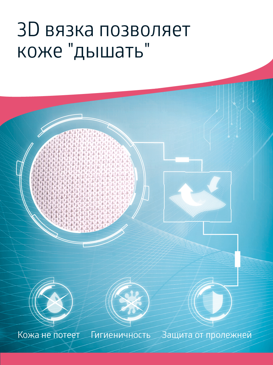 Чулки B.Well размер 5 White антиэмболические госпитальные 1 класс компрессии - фото 7