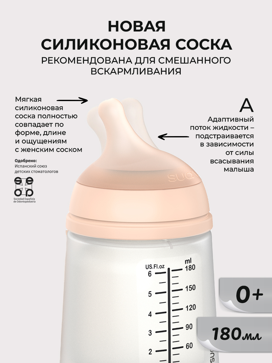 Бутылочка Suavinex 180 мл 2 шт. - фото 3