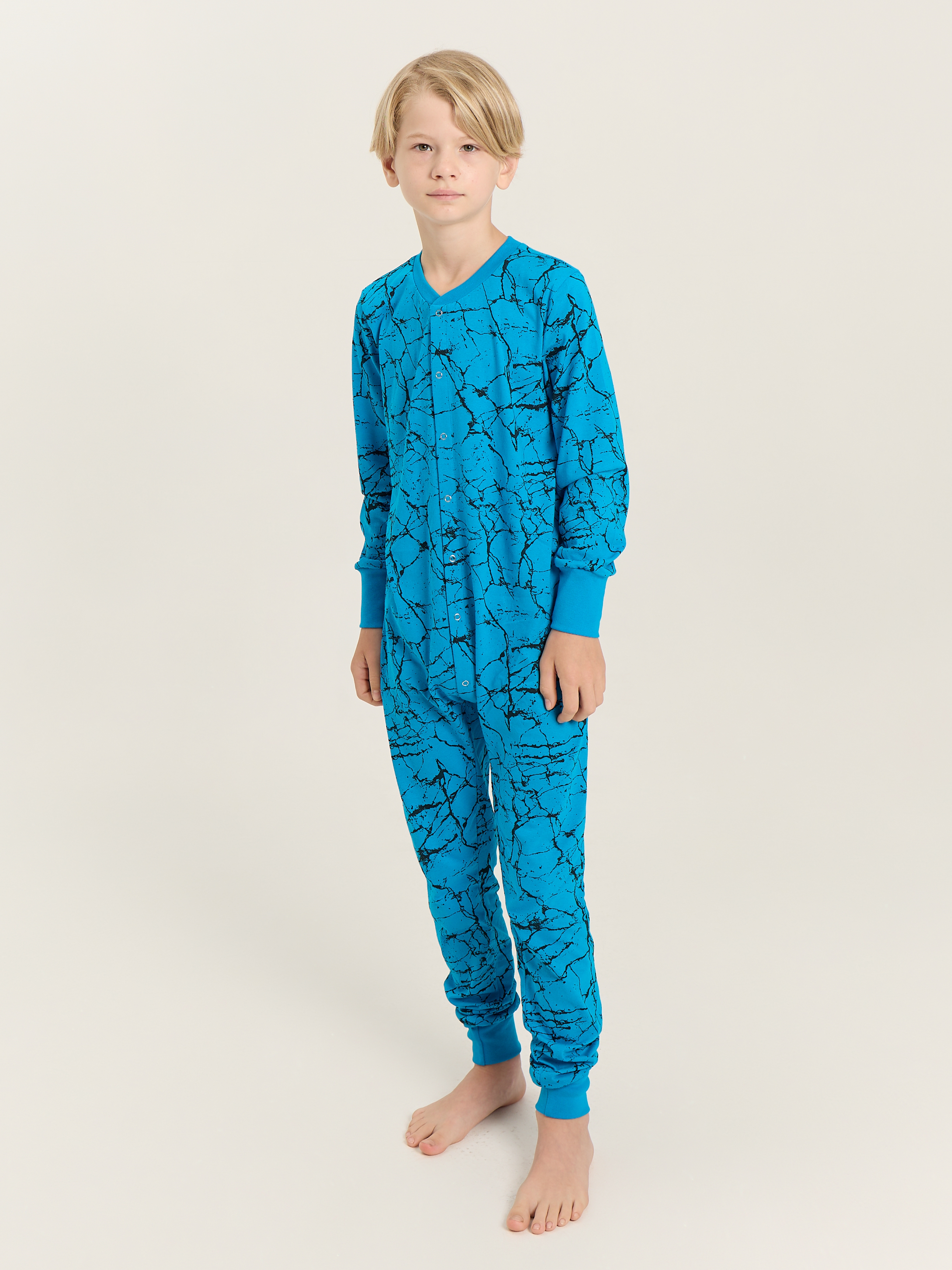 Пижама Весёлый человечек Д00113П/Мрамор - фото 1