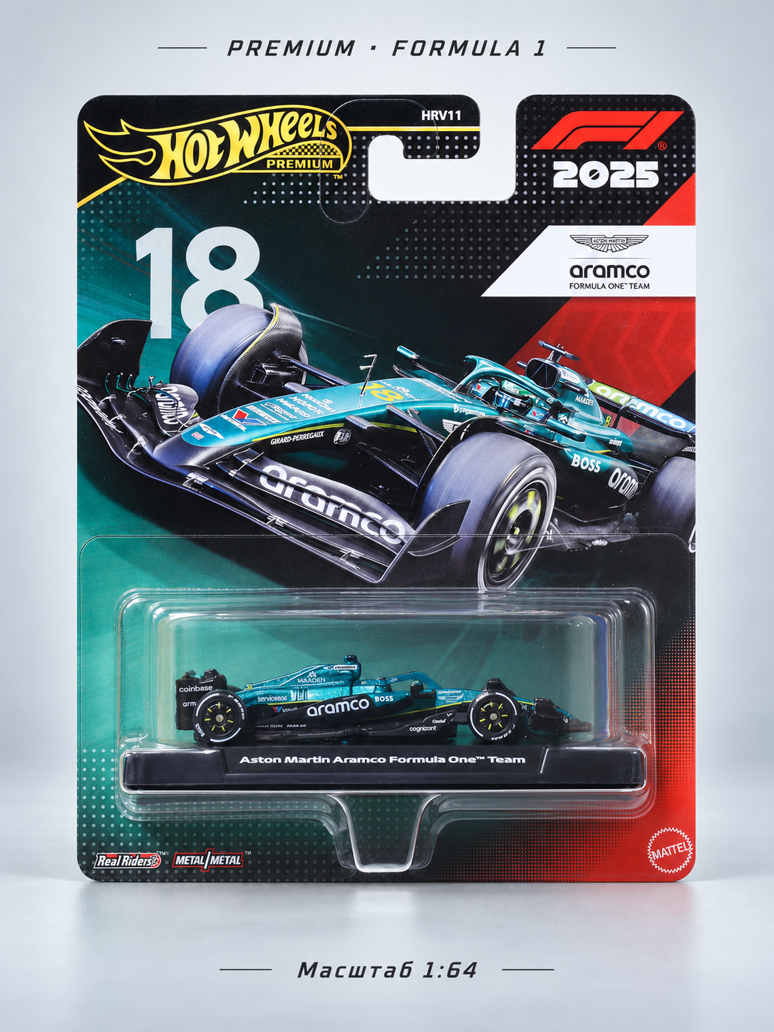 Болид Hot Wheels Premium Formula 1 JKD87 1:64 JKD87 - фото 1