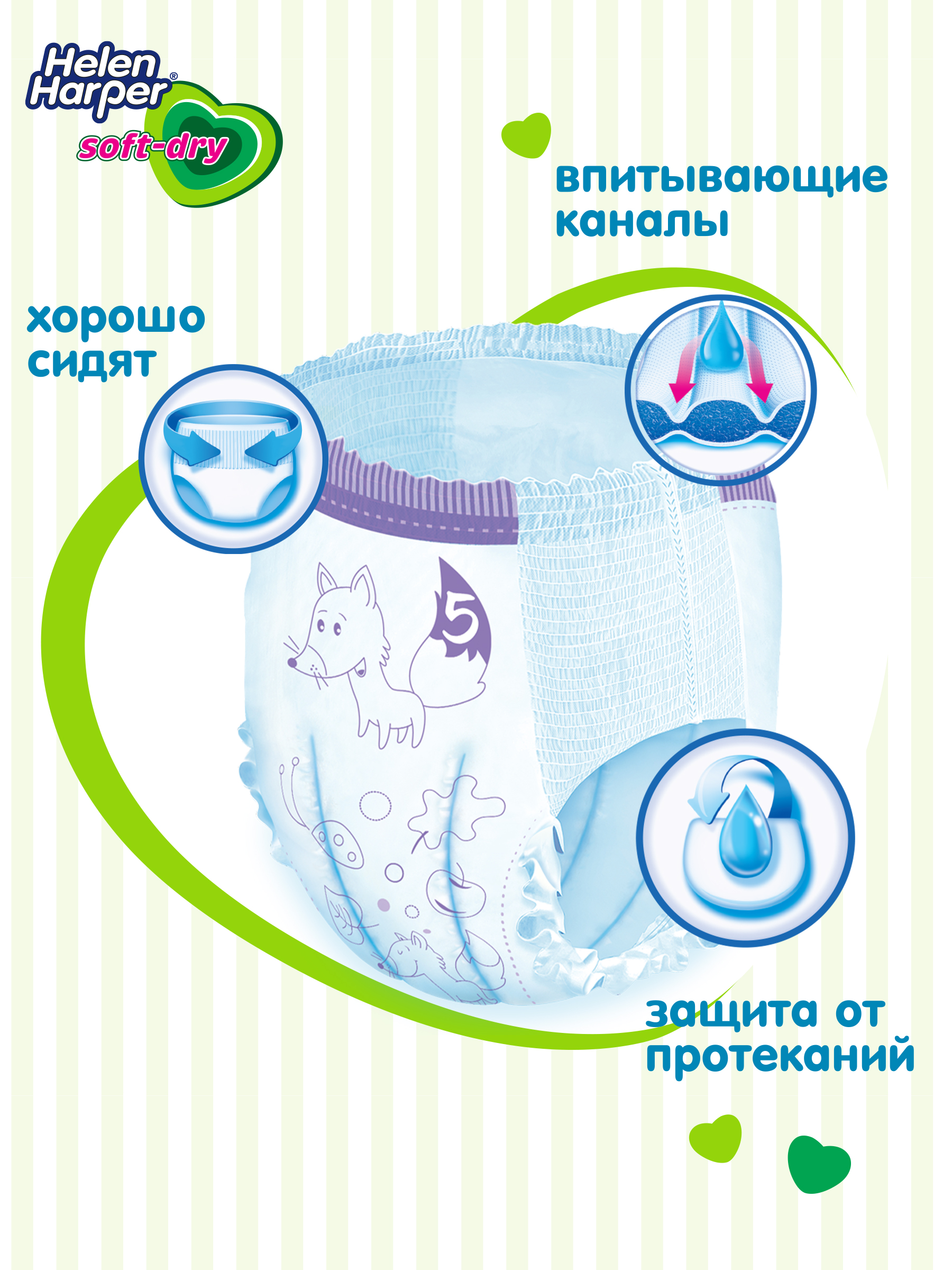 Трусики Helen Harper Soft and Dry 5 (12-18 кг) 128 шт. - фото 5