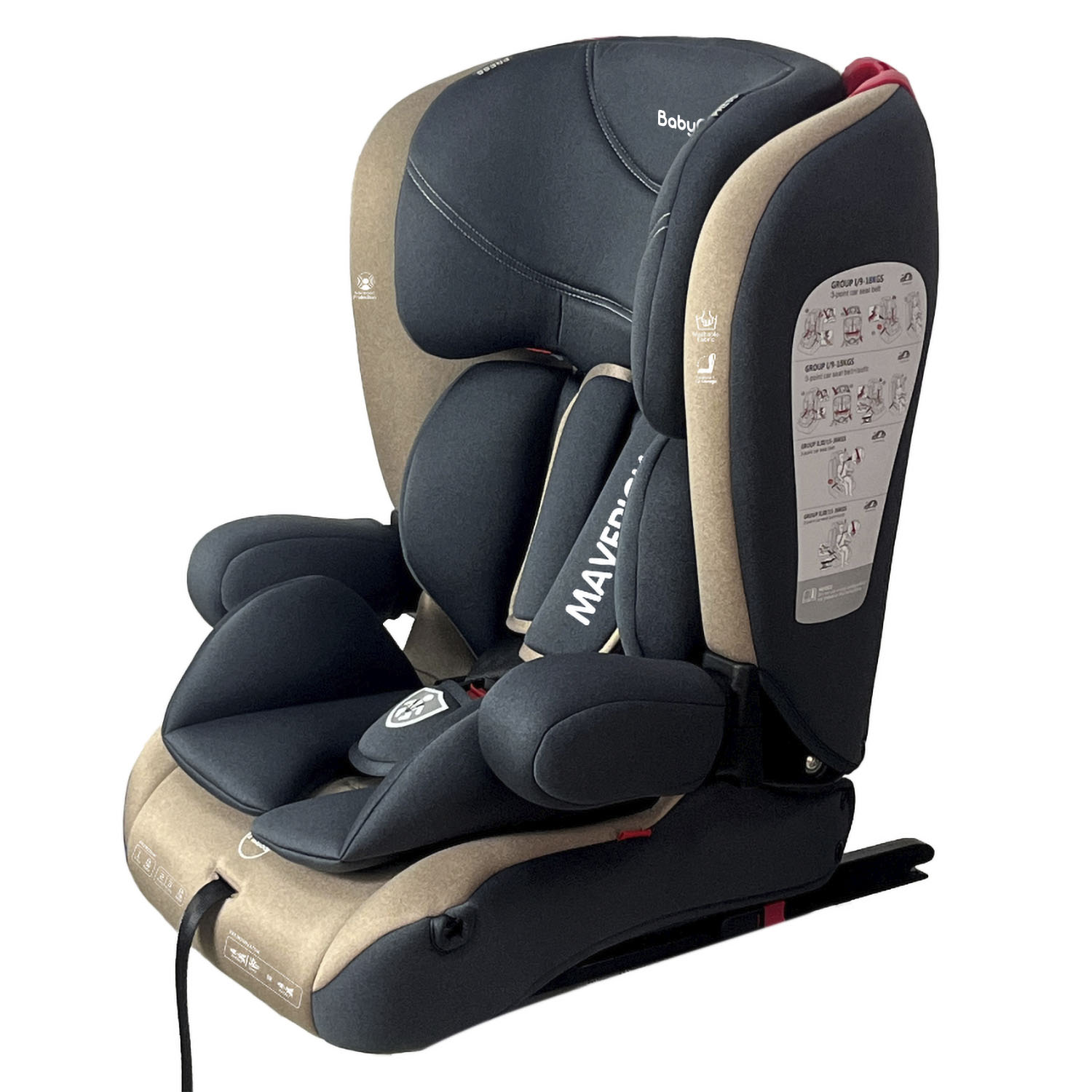 Автокресло BabyGo Maverick New Isofix 0+/1/2/3 (0-36 кг) бежевый - фото 22