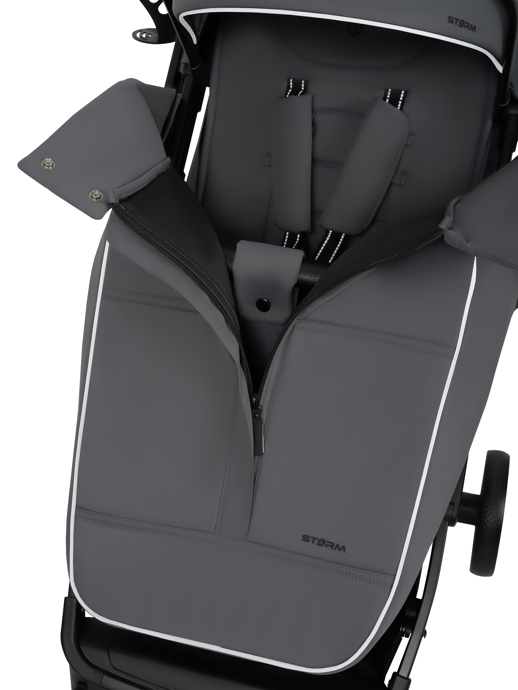 Коляска прогулочная JOVOLA Storm темно-серый - фото 35