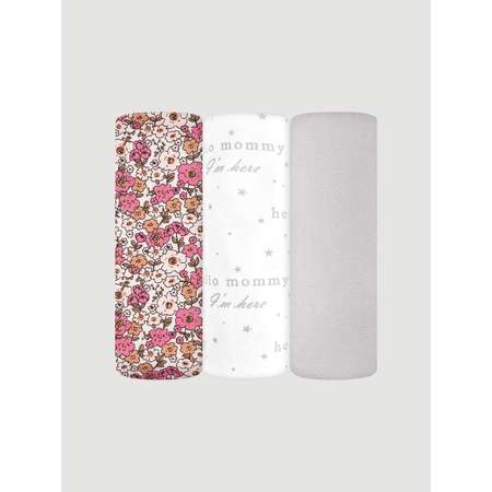 Пелёнка Mjolk Bloom Hello Mommy White Sand трикотаж 85х120 см 3 шт.