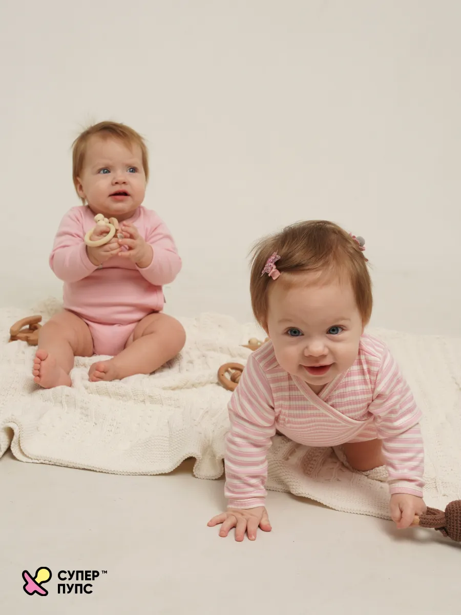 Боди 3 шт Супер Пупс нбр/3пр/бд/зап/розовыеягодки - фото 16