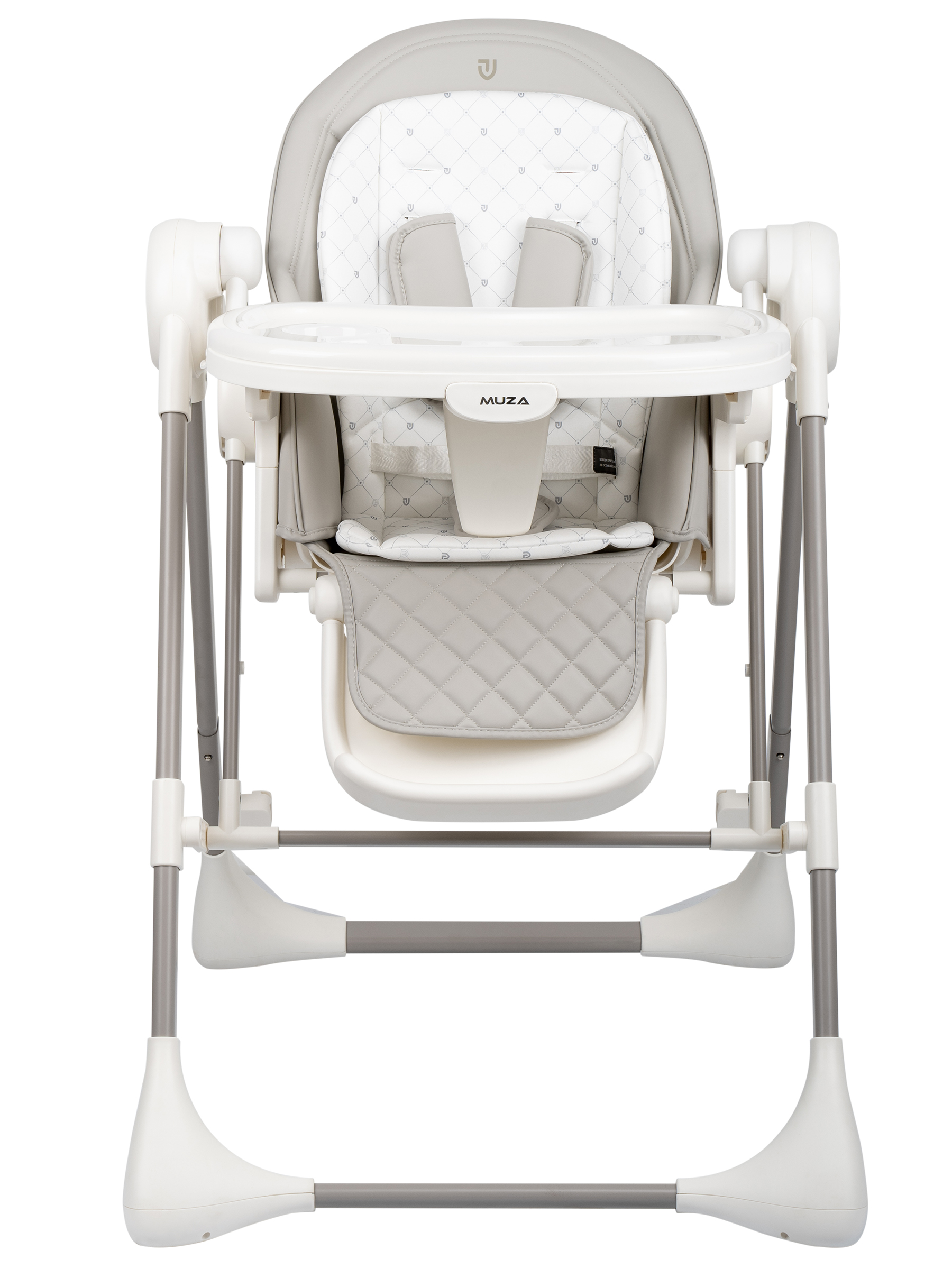 Стульчик для кормления JOVOLA Muza с функцией электрокачели серый - фото 3