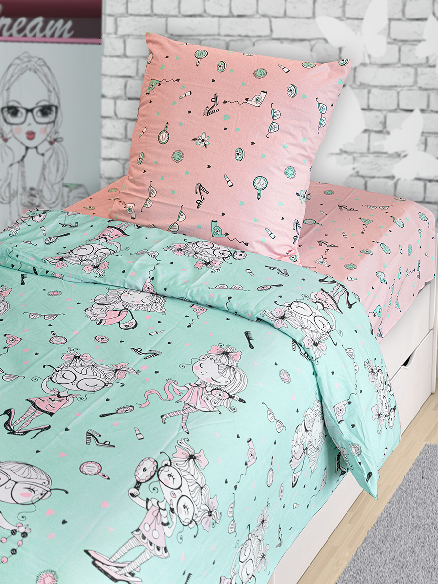 Комплект постельного белья BRAVO kids dreams Мадемуазельки полутораспальный 3 предм. - фото 2