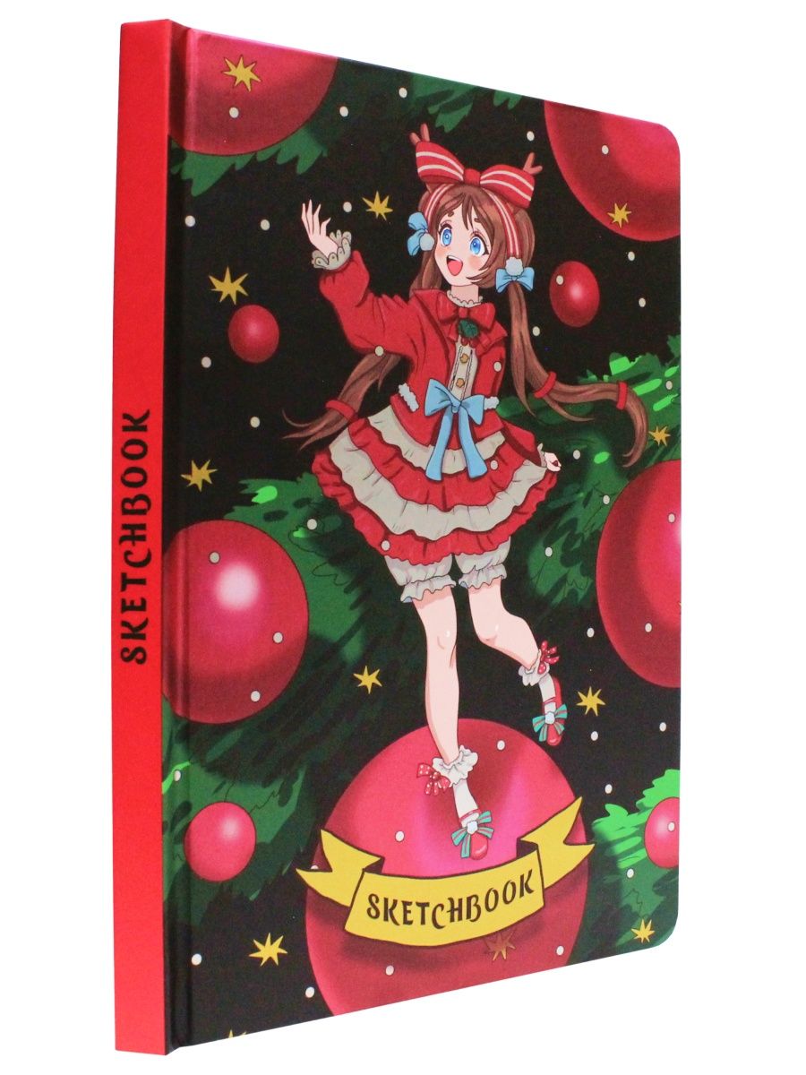 Скетчбук Проф-Пресс Новогодний. Аниме А5 64 лист. 1 шт. - фото 2