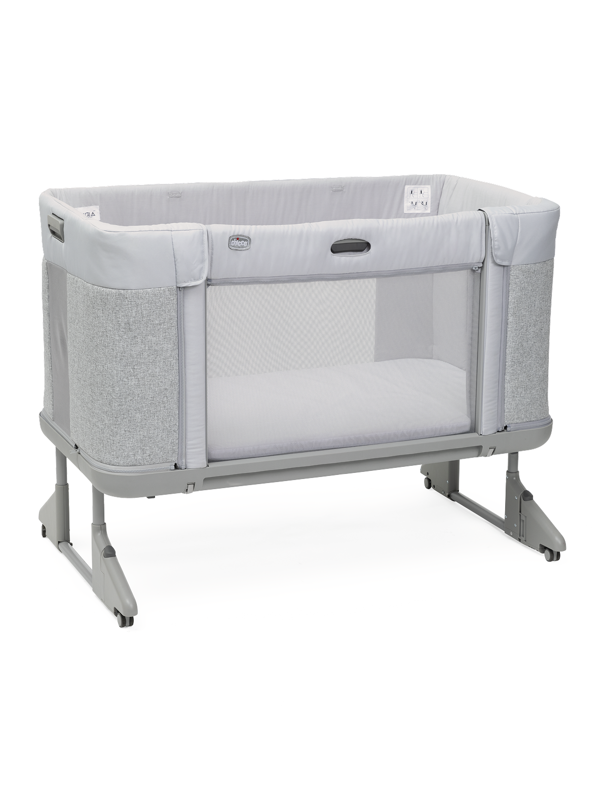 Детская кроватка Chicco Next2Me Forever 3в1 с рождения до 4 лет Ash Grey, без маятника (бодега светлая) - фото 22