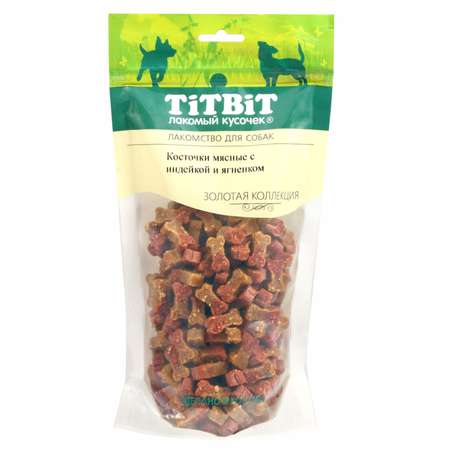 Косточки мясные для собак TITBIT 370г с индейкой и ягненком Золотая коллекция