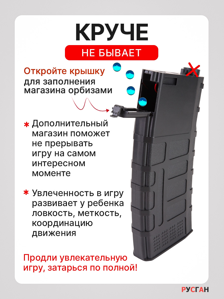Комплектующее для игрушечного оружия RUSHGAN Магазин - фото 2