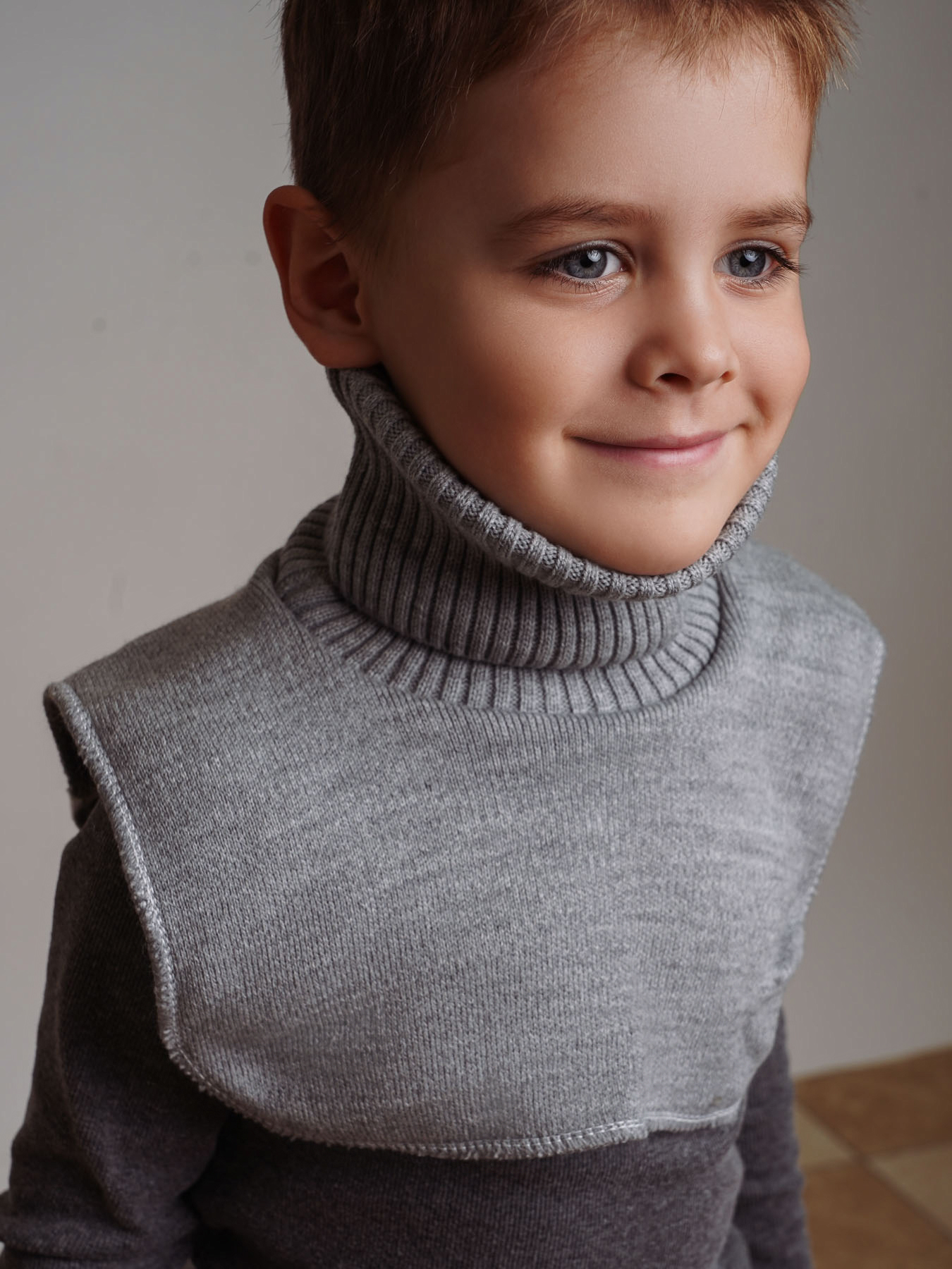 Манишка ПриКиндер MM3-2131 Цвет: Серый меланж - фото 1