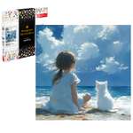 Алмазная мозаика Феникс + Кот и девочка