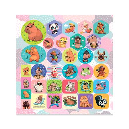 Книга ND PLAY Капибары и их друзья 200 наклеек