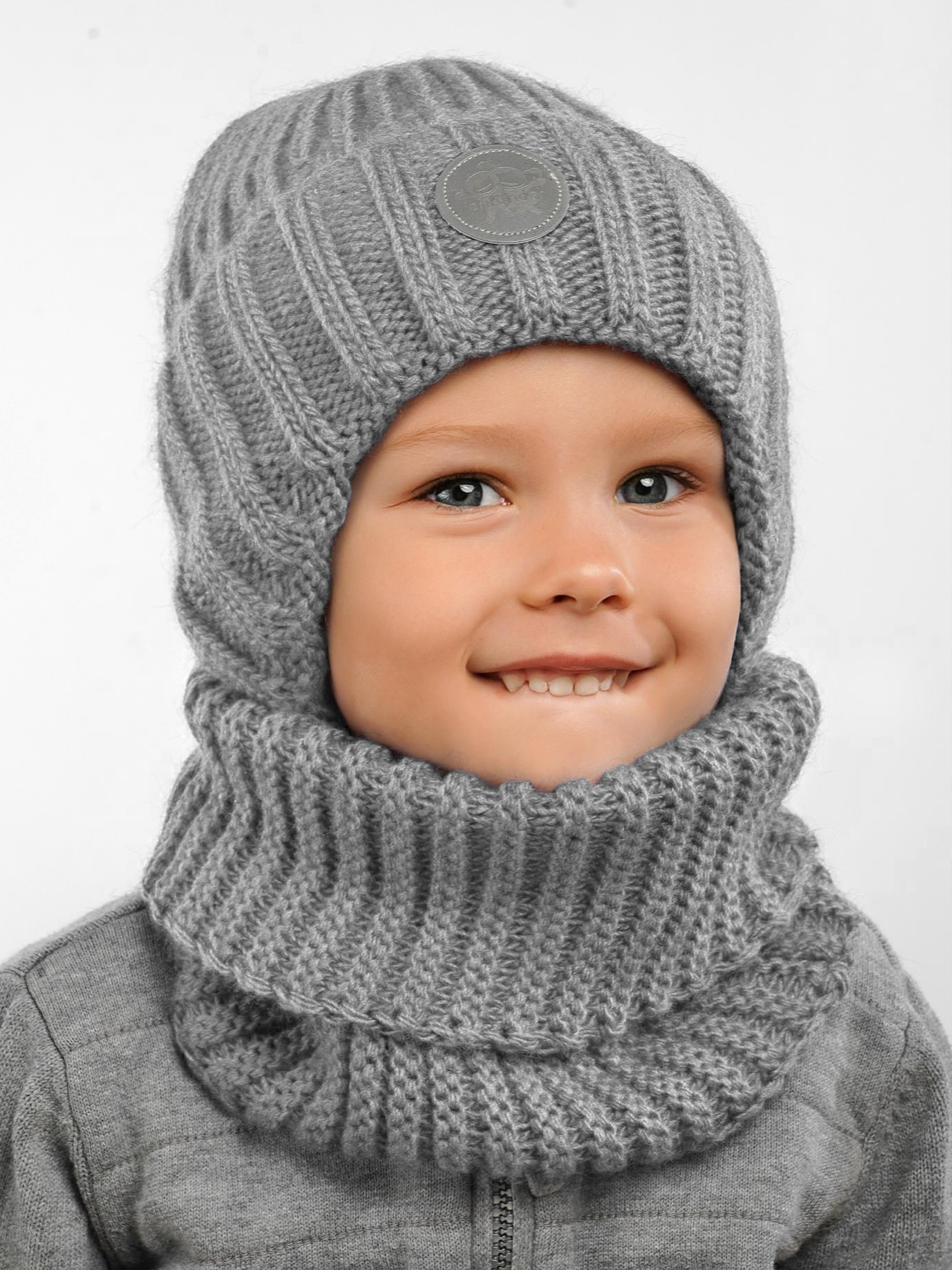 Шапка и снуд ПриКиндер U-W_234170 Цвет: Серый - фото 10