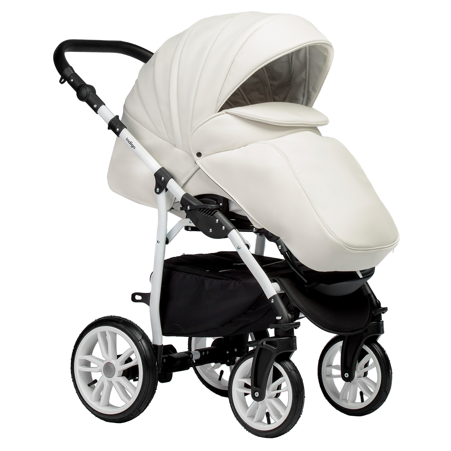 Коляска 2в1 Indigo Special 01 белый - фото 4