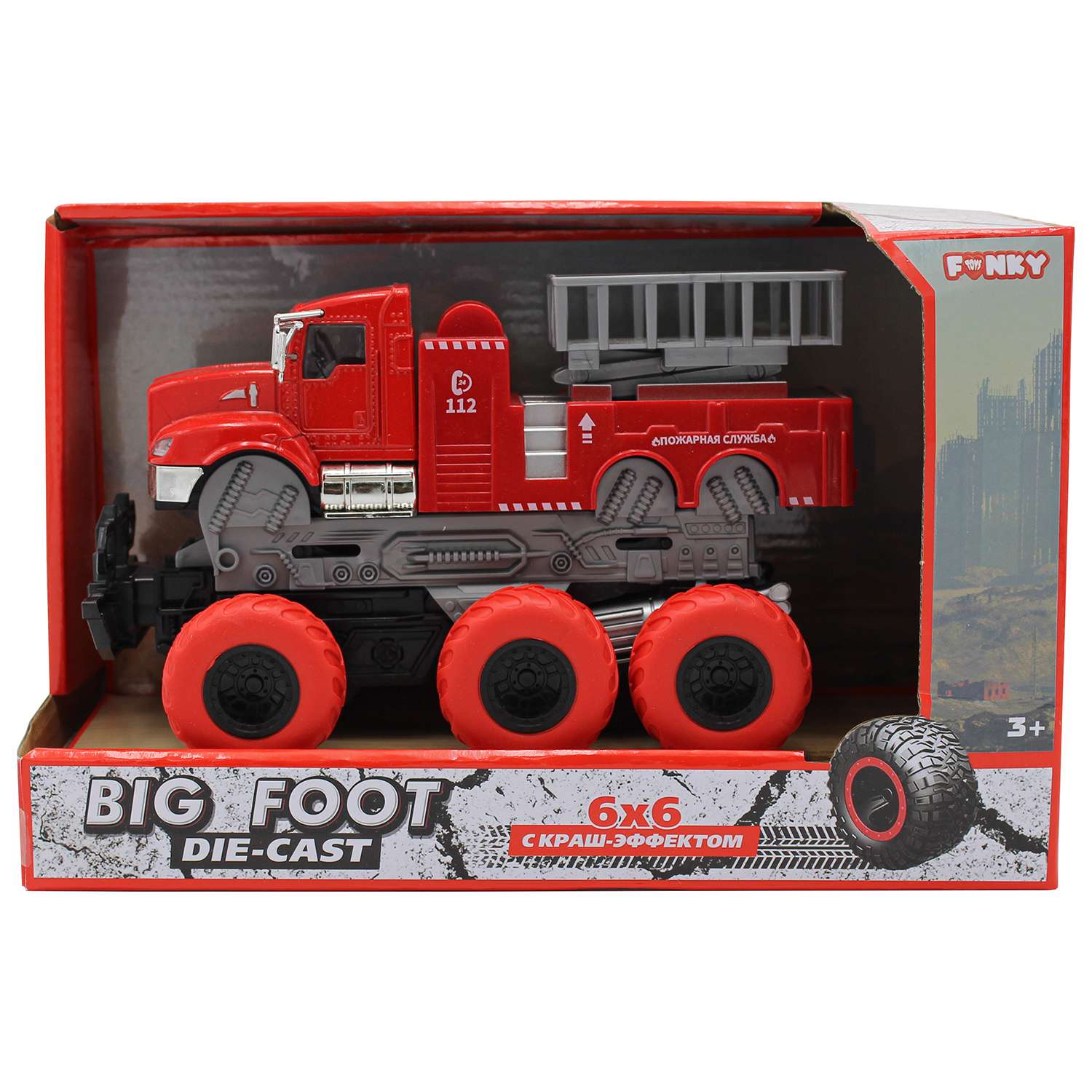 Пожарная машина Funky Toys 1:43 FT61093 - фото 2