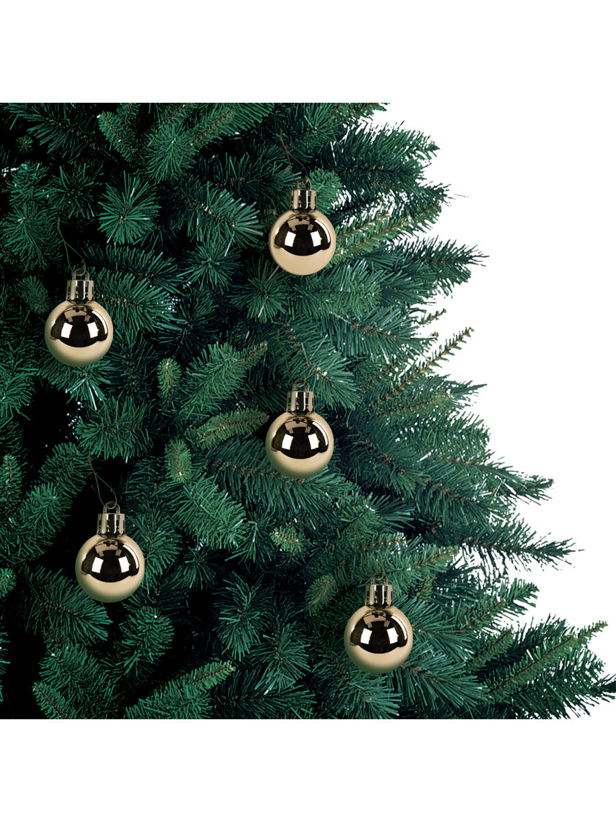 Елочные игрушки шары Золотая сказка маленькие шарики на новогоднюю елку набор 32 штуки - фото 5