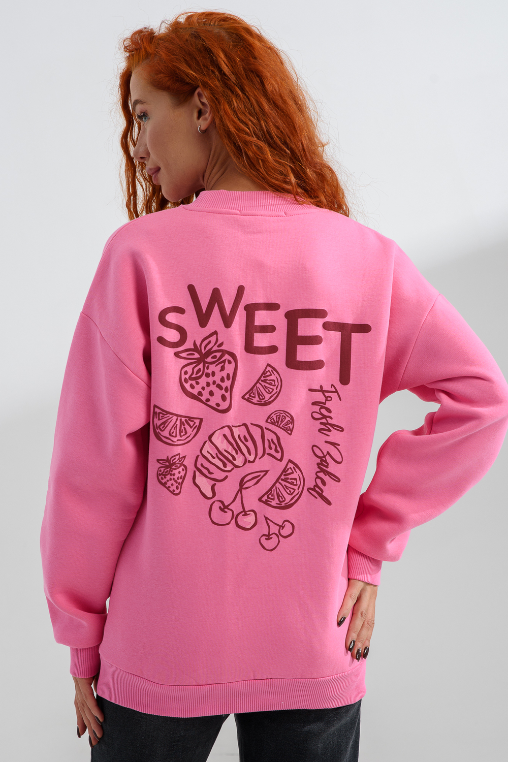 Свитшот Натали Суслова 8572 розовый+сладко - фото 7