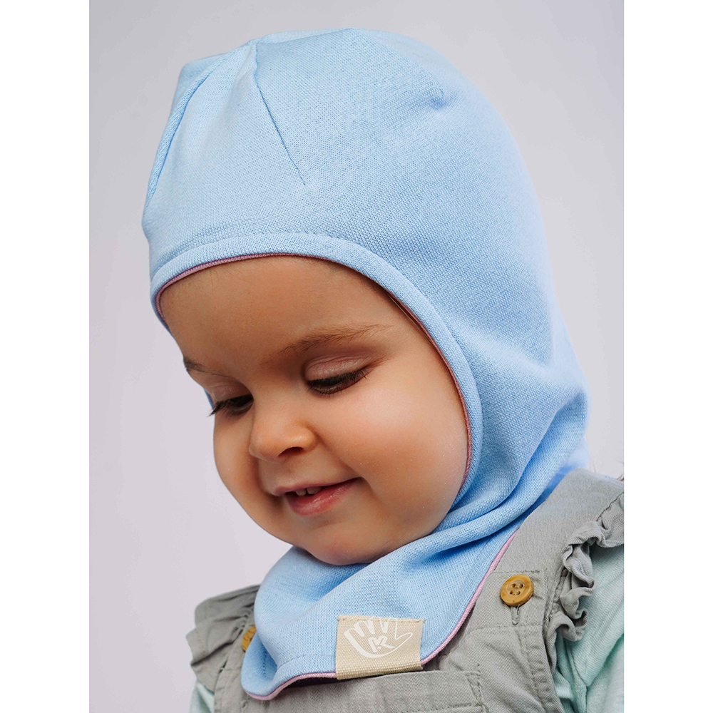 Шапка-шлем ПриКиндер U-A_221079 Цвет: Голубой/бледно-розовый - фото 7