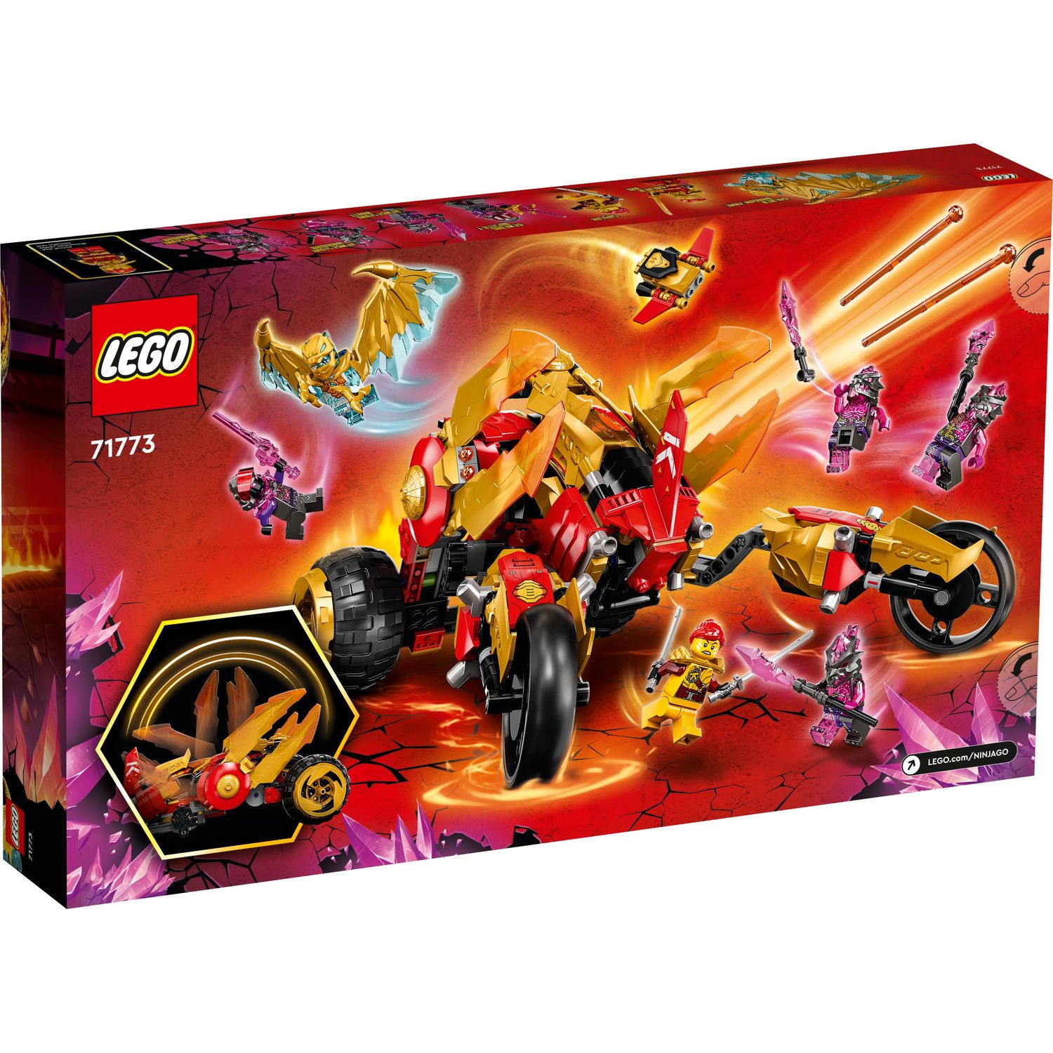 Конструктор LEGO NINJAGO Багги Кая Золотой дракон 624 дет. - фото 6
