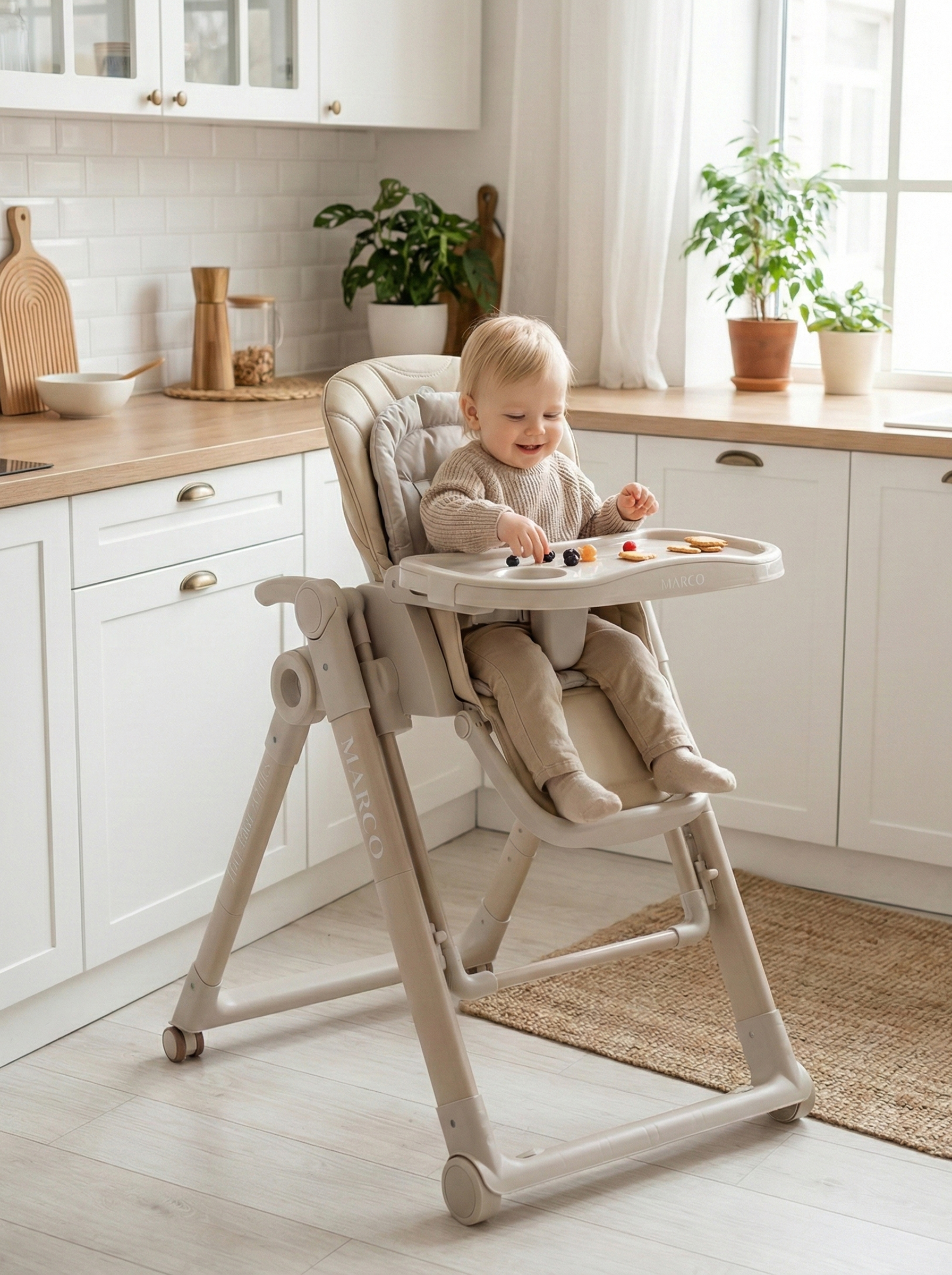 Стульчик для кормления Tomix Marco бежевый - фото 16
