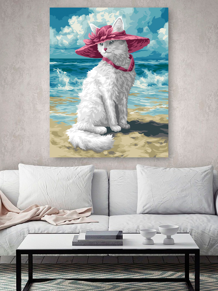 Картина по номерам Hobby Paint Кошка в шляпе в ассортименте - фото 3