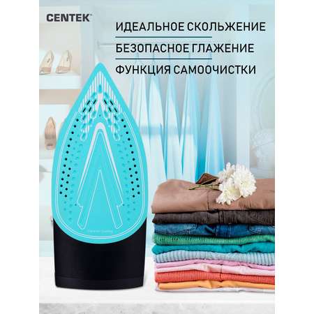 Утюг CENTEK CT-2314 черный керам. покрытие подошвы автооткл. капля стоп самоочистка шнур 2м