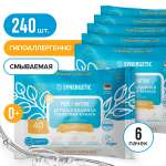 Влажная туалетная бумага Synergetic 6 упак. 40 шт.