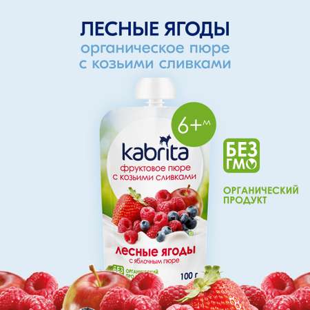 Пюре Kabrita Лесная ягода с козьими сливками с 6 мес 100 г