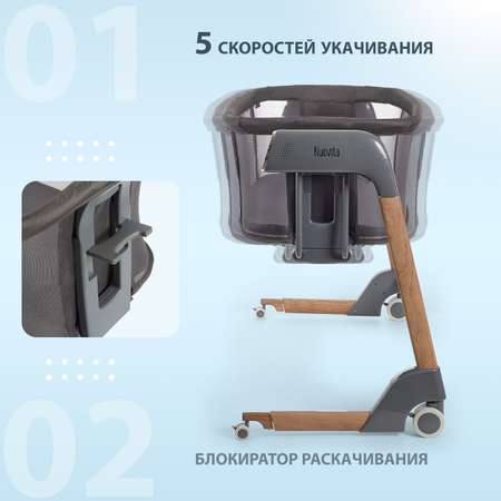 Колыбель Nuovita Accanto Bello серый