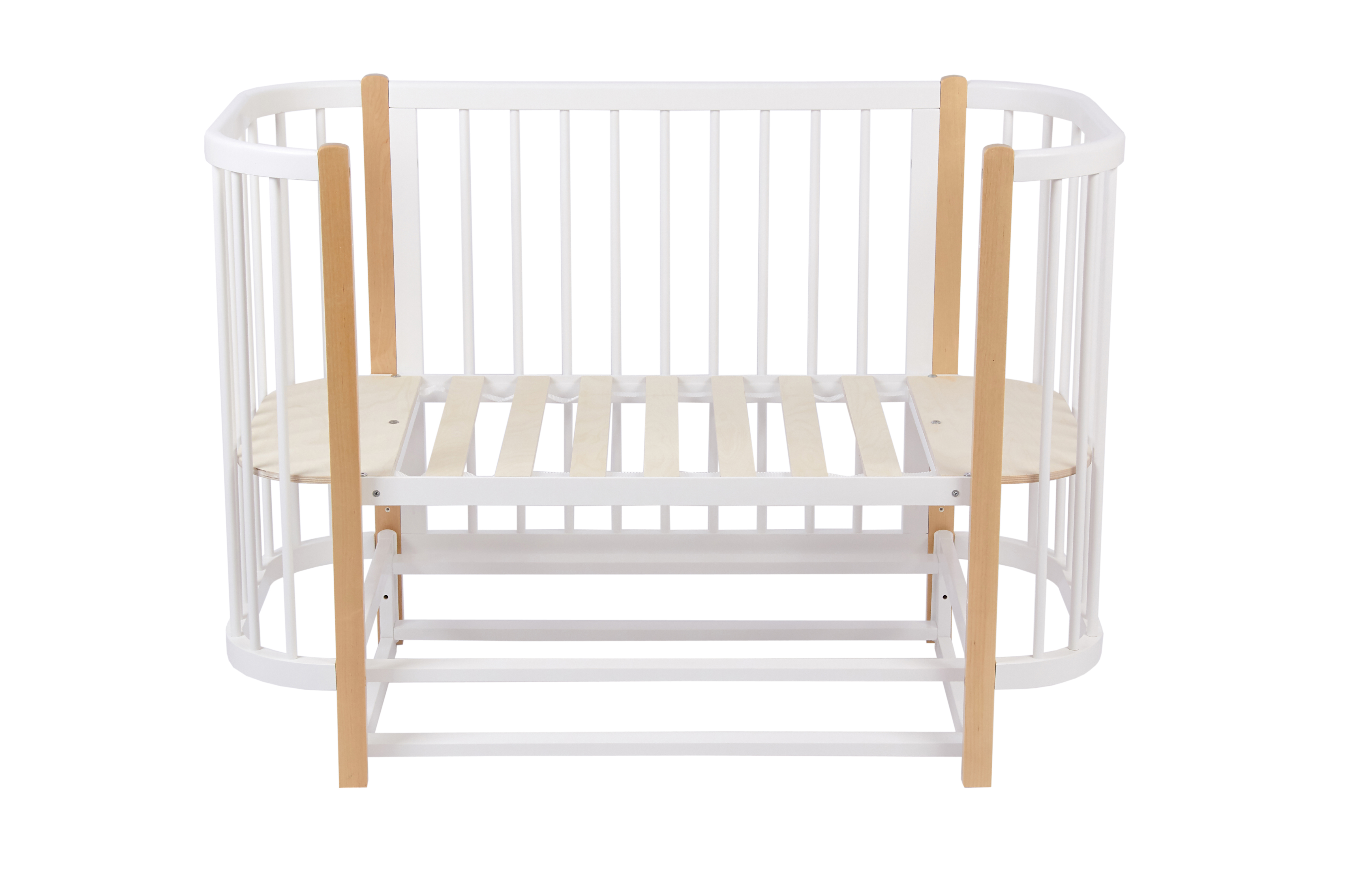 Детская кроватка Polini kids 350 прямоугольная, продольный маятник (белый) - фото 27