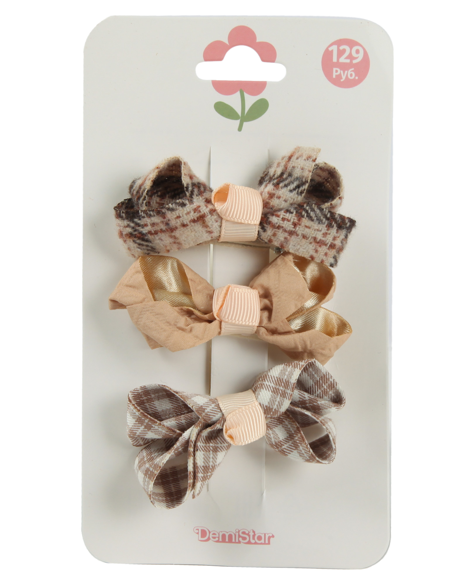 Заколка Demi Star Brown 3 шт. - фото 6