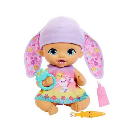 Кукла пупс My Garden Baby Зайчик Мы чистим зубы высота 30 см
