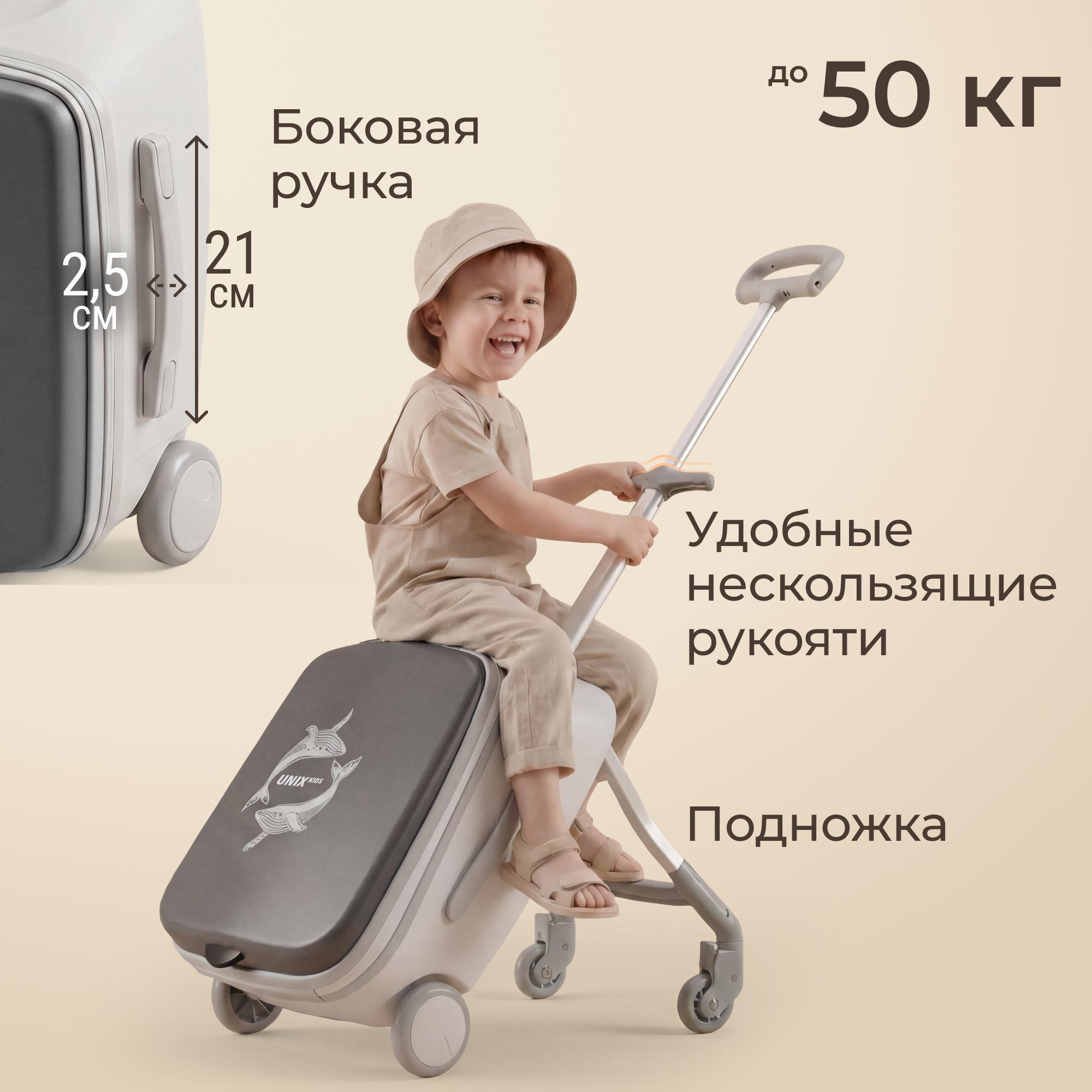 Чемодан UNIX Kids Каталка Stroller Ocean - фото 3