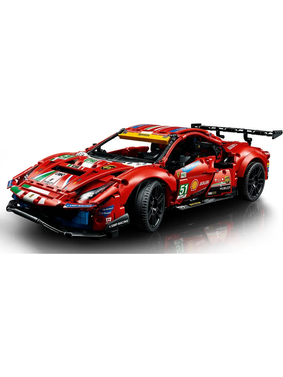 Конструктор LEGO Technic Ferrari 488 GTE AF Corse #51 1677 дет. - фото 2